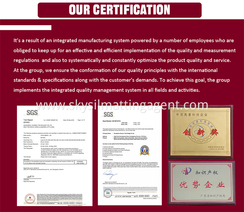 Our Certification